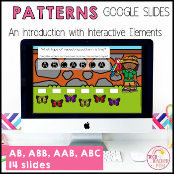 Preview of Kindergarten and First Grade Patterning Google Slides