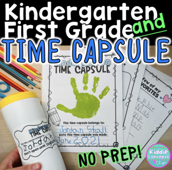 Preview of Kindergarten and First Grade Time Capsule