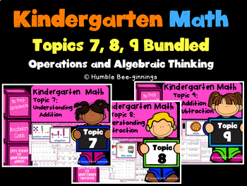 Preview of Kindergarten Math, Topics 7 - 9 Bundled