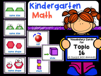 Preview of Kindergarten Math - enVision Compatible, Topic 16