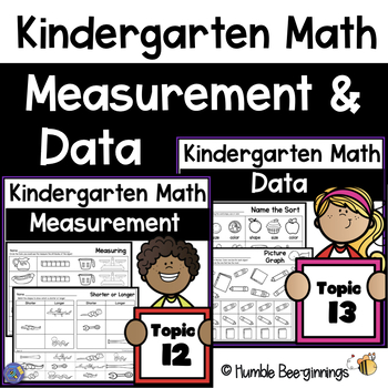 Preview of Kindergarten Math - Topics 12 and 13 Bundle; Measurement and Data