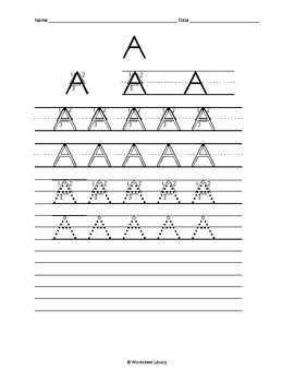 Preview of Kindergarten hand writing practice