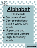 Kindergarten high-frequency words, alphabet flashcards, bu