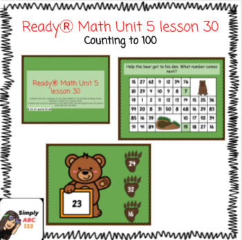 Preview of Kindergarten iReady Ⓡ Math Unit 5 Count to 100 From Any Number 