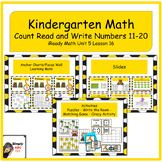 Kindergarten iReady Math Unit 5 lesson 16 Count Read and W