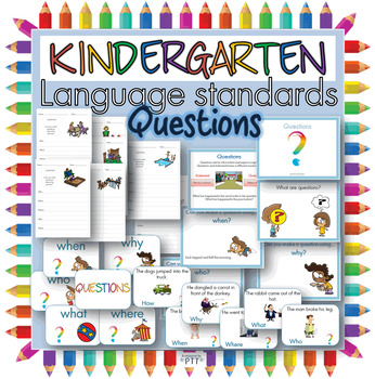 Preview of Kindergarten introduction to wh question words: who, what, where why when