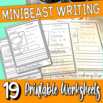 Preview of Kindergarten literacy centers and morning work mini-beast sight words – pack one