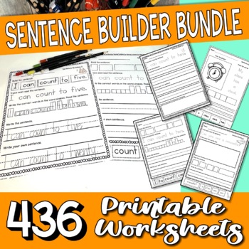Preview of Kindergarten literacy centers and morning work phonics pack mega bundle