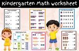 Kindergarten math worksheet - Match Numbers , count Number