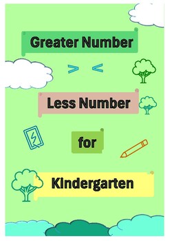 Preview of Kindergarten math worksheets, Comparing Numbers Greater than Less than