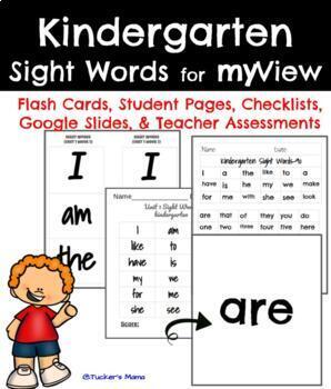 Preview of Kindergarten myView Sight Word Bundle 