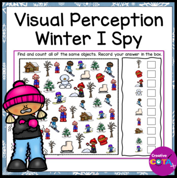 Preview of Winter Kindergarten or 1st Grade Math Center Number Formation & Counting Skills