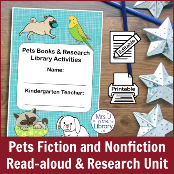 Preview of Kindergarten or 1st Grade Pet Books & Research Unit (Activity Booklet & Lesson)