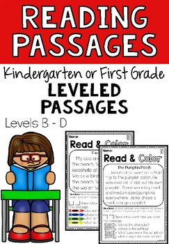 Preview of Kindergarten or First Grade Leveled Reading Passages
