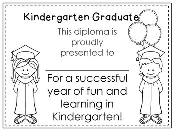 kindergarten or preschool graduation diploma editable freebie