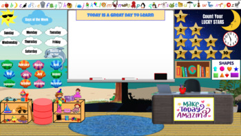 Preview of Kindergarten or Preschool Virtual Classroom Background