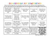 Kindergarten readiness