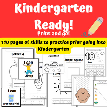 Preview of Kindergarten ready! 110 pages of skills needed to start kindergarten!