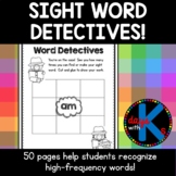 Kindergarten sight word detective scavenger hunt sheets {FUN}!