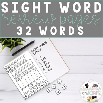 Preview of Sight Word Review Worksheets for Kindergarten