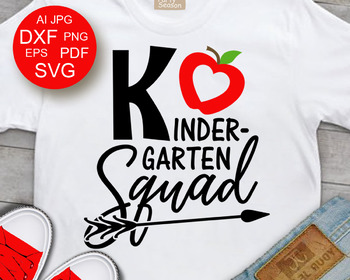 Kindergarten Squad Svg Back To School Svg Teacher Svg By Partyseason