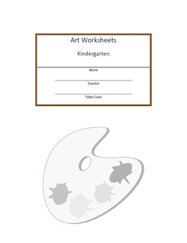 Preview of Kindergarten through Fifh Grade Art Workbook