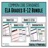 Kindergarten through Grade 12 ELA Common Core Checklist Bu