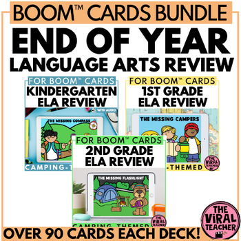 Preview of Kindergarten to 2nd Grade ELA Review Game for End of the Year Activities