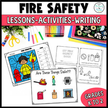 Preview of Kindergarten to Gr 2 No Prep Fire Safety Week English Language Arts Activities