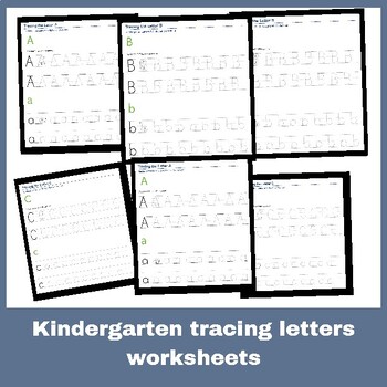 Preview of Kindergarten tracing letters worksheets/end of year activities