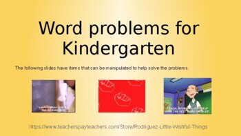 Preview of Kindergarten word problems