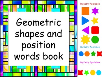 Preview of Kinders' Shapes and Positions book Bible based freebie