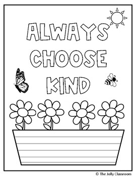 Kindness Coloring Pages by The Jolly Classroom | TpT