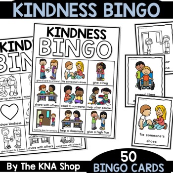 Preview of Kindness 101 Week Bingo Game Classroom Expectations Review After Back to School