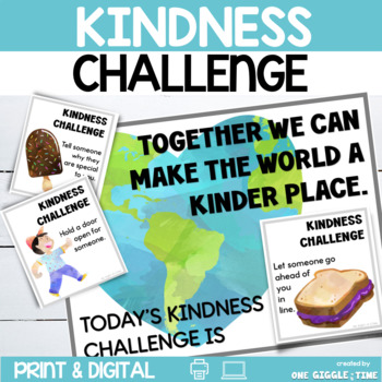 Preview of Kindness Cards Activities Posters Random Acts of Kindness Bulletin Board