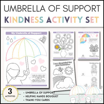 Preview of Kindness Activities | Spring Activities | Spring Craft | Thank-You Card Template