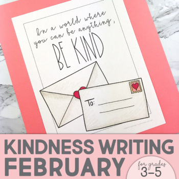 Preview of Valentine's Day Kindness Writing Activity - Character Bulletin Board February