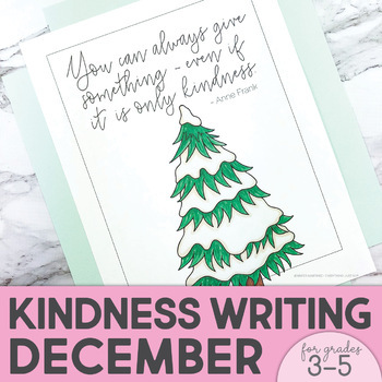 Preview of Christmas Kindness Winter Activity - Character Ed SEL Prompt for December