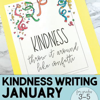 Preview of New Year's Kindness Activity for JANUARY - Character Ed SEL Prompt for January