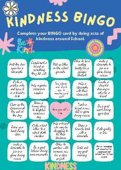 Kindness Bingo Flyer by Sonia Cummins | TPT