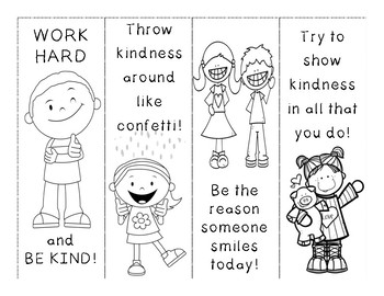 kindness bookmarks by spellbound in second teachers pay teachers