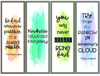 Kindness Bookmarks by Having Fun First  Teachers Pay Teachers