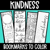 Kindness Bookmarks to color