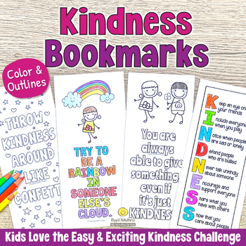 kindness bookmarks with positive quotes for coloring or printing