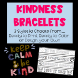 Kindness Bracelets to Print Color and Design Activity