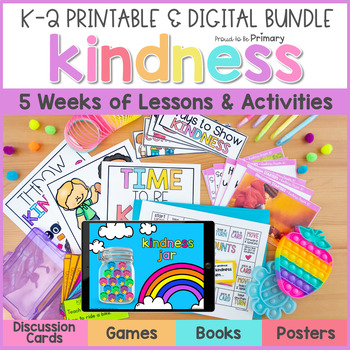 Preview of Kindness & Bucket Filler Lessons & Social Skills Activities - SEL Bundle for K-2