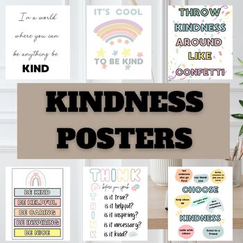 Printable kindness back to school classroom decorations. 