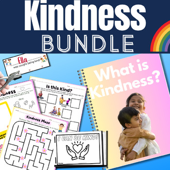 Preview of Kindness Social Skill Bundle Social Story Worksheets Activities & Punchcard