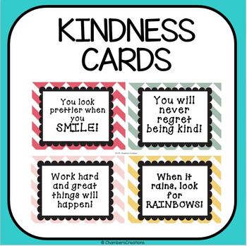 Kindness Cards! by Chambers Creations | Teachers Pay Teachers