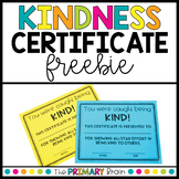 Kindness Certificate Award